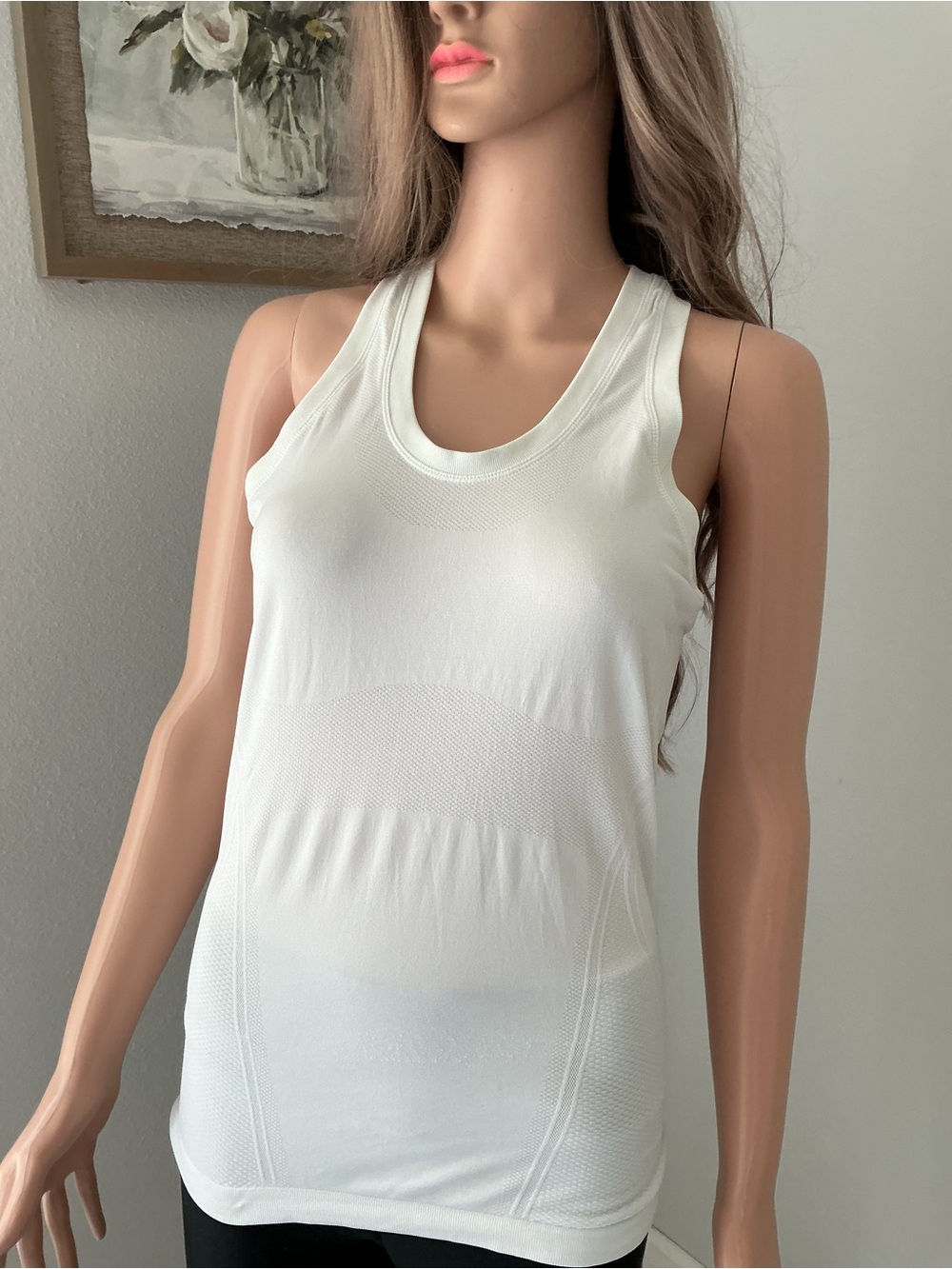 Athleta White Racerback Tank Top XS